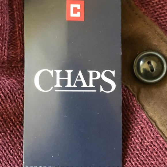 Chaps Mens Classic Fit Cotton Button Mock Sweater - Picture 16 of 16